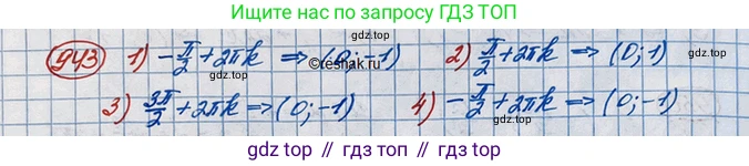 ГДЗ Алгебра, 10 класс Учебник, авторы: Колягин Юрий Михайлович, Ткачева Мария Владимировна, Федорова Надежда Евгеньевна, Шабунин Михаил Иванович, издательство Просвещение, Москва, 2014, голубого цвета, страница 279, номер 943, Решение 3