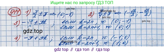 ГДЗ Алгебра, 10 класс Учебник, авторы: Колягин Юрий Михайлович, Ткачева Мария Владимировна, Федорова Надежда Евгеньевна, Шабунин Михаил Иванович, издательство Просвещение, Москва, 2014, голубого цвета, страница 280, номер 944, Решение 3