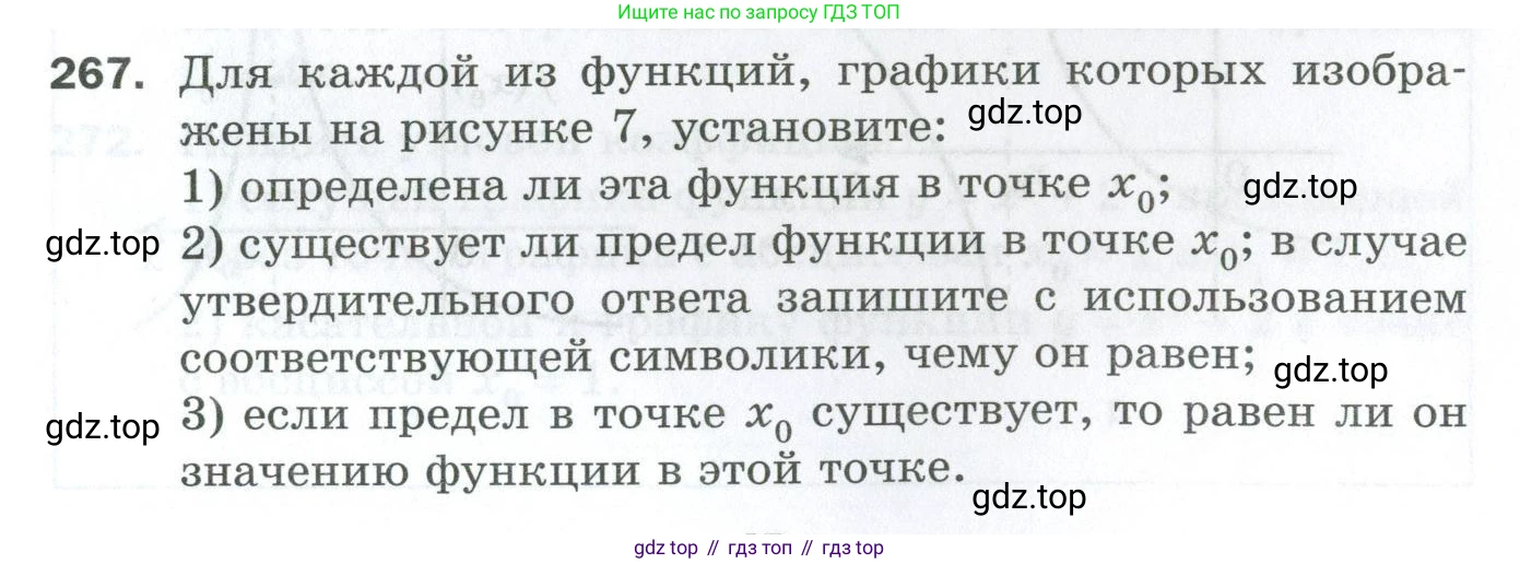 ГДЗ Алгебра, 10 класс Дидактические материалы, авторы: Мерзляк Аркадий Григорьевич, Полонский Виталий Борисович, Рябинович Ефим Михайлович, Якир Михаил Семёнович, издательство Просвещение, Москва, 2020, страница 45, номер 267, Условие
