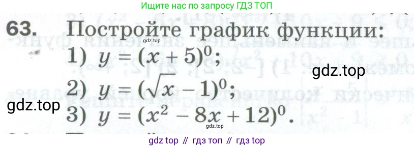 ГДЗ Алгебра, 10 класс Дидактические материалы, авторы: Мерзляк Аркадий Григорьевич, Полонский Виталий Борисович, Рябинович Ефим Михайлович, Якир Михаил Семёнович, издательство Просвещение, Москва, 2020, страница 14, номер 63, Условие