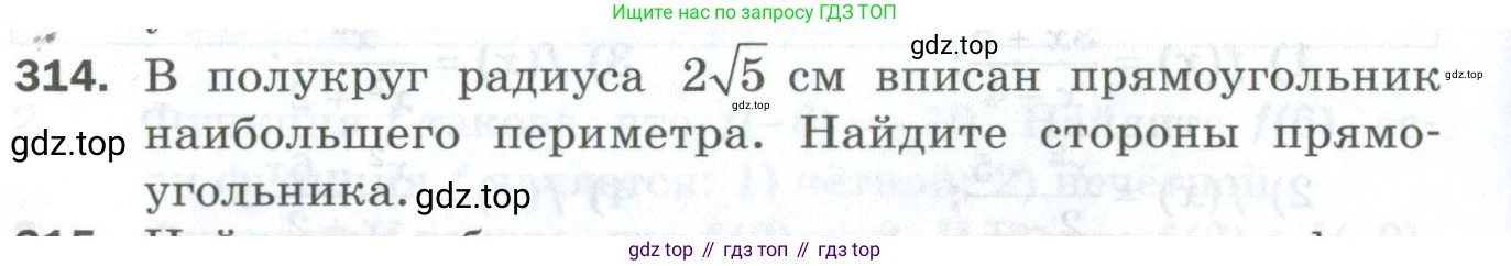 ГДЗ Алгебра, 10 класс Дидактические материалы, авторы: Мерзляк Аркадий Григорьевич, Полонский Виталий Борисович, Рябинович Ефим Михайлович, Якир Михаил Семёнович, издательство Просвещение, Москва, 2020, страница 106, номер 314, Условие
