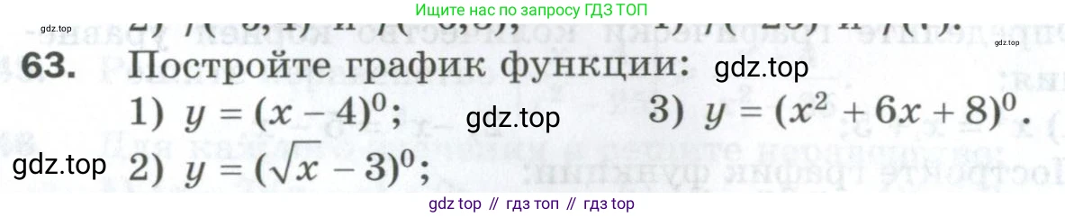 ГДЗ Алгебра, 10 класс Дидактические материалы, авторы: Мерзляк Аркадий Григорьевич, Полонский Виталий Борисович, Рябинович Ефим Михайлович, Якир Михаил Семёнович, издательство Просвещение, Москва, 2020, страница 66, номер 63, Условие