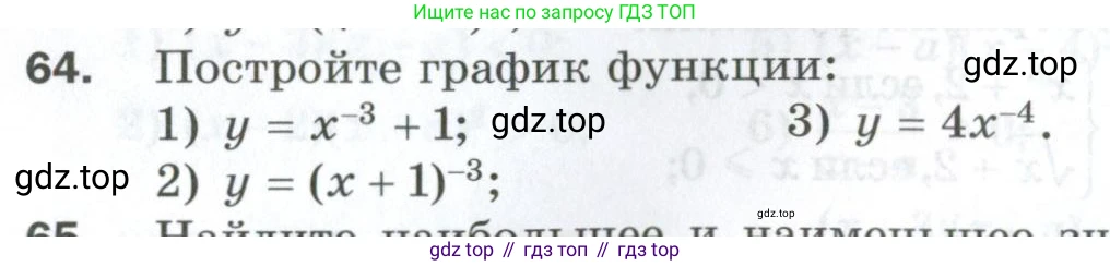 ГДЗ Алгебра, 10 класс Дидактические материалы, авторы: Мерзляк Аркадий Григорьевич, Полонский Виталий Борисович, Рябинович Ефим Михайлович, Якир Михаил Семёнович, издательство Просвещение, Москва, 2020, страница 66, номер 64, Условие