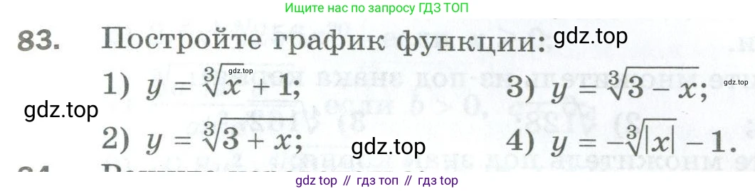 ГДЗ Алгебра, 10 класс Дидактические материалы, авторы: Мерзляк Аркадий Григорьевич, Полонский Виталий Борисович, Рябинович Ефим Михайлович, Якир Михаил Семёнович, издательство Просвещение, Москва, 2020, страница 69, номер 83, Условие