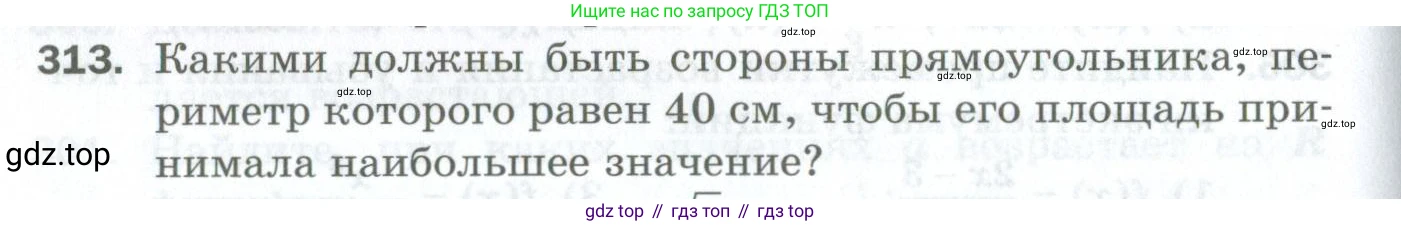 ГДЗ Алгебра, 10 класс Дидактические материалы, авторы: Мерзляк Аркадий Григорьевич, Полонский Виталий Борисович, Рябинович Ефим Михайлович, Якир Михаил Семёнович, издательство Просвещение, Москва, 2020, страница 158, номер 313, Условие