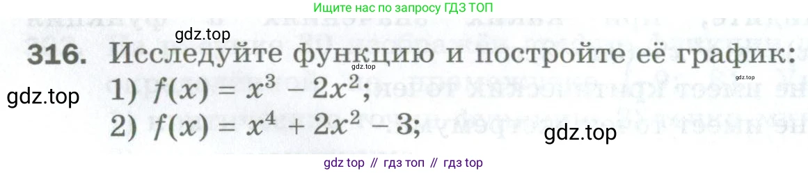 ГДЗ Алгебра, 10 класс Дидактические материалы, авторы: Мерзляк Аркадий Григорьевич, Полонский Виталий Борисович, Рябинович Ефим Михайлович, Якир Михаил Семёнович, издательство Просвещение, Москва, 2020, страница 158, номер 316, Условие