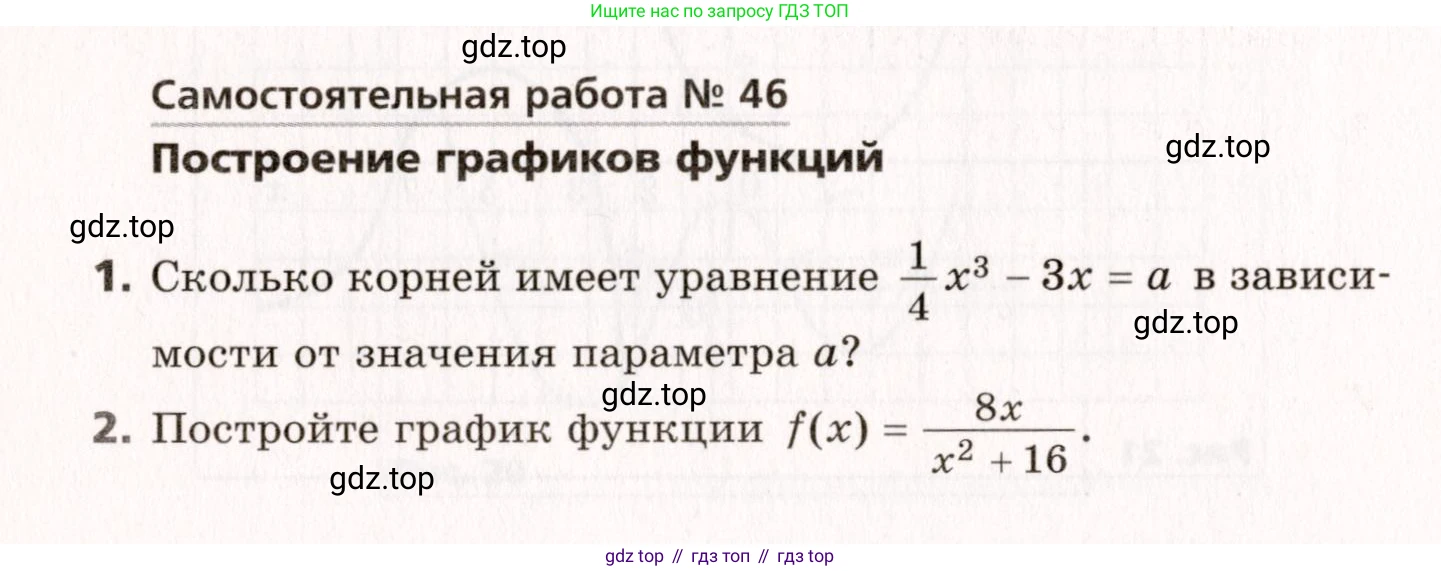 ГДЗ Алгебра, 10 класс Самостоятельные и контрольные работы, авторы: Мерзляк Аркадий Григорьевич, Полонский Виталий Борисович, Рабинович Ефим Михайлович, Якир Михаил Семёнович, издательство Вентана-граф, Москва, 2020, красного цвета, страница 80, номер 46, Условие
