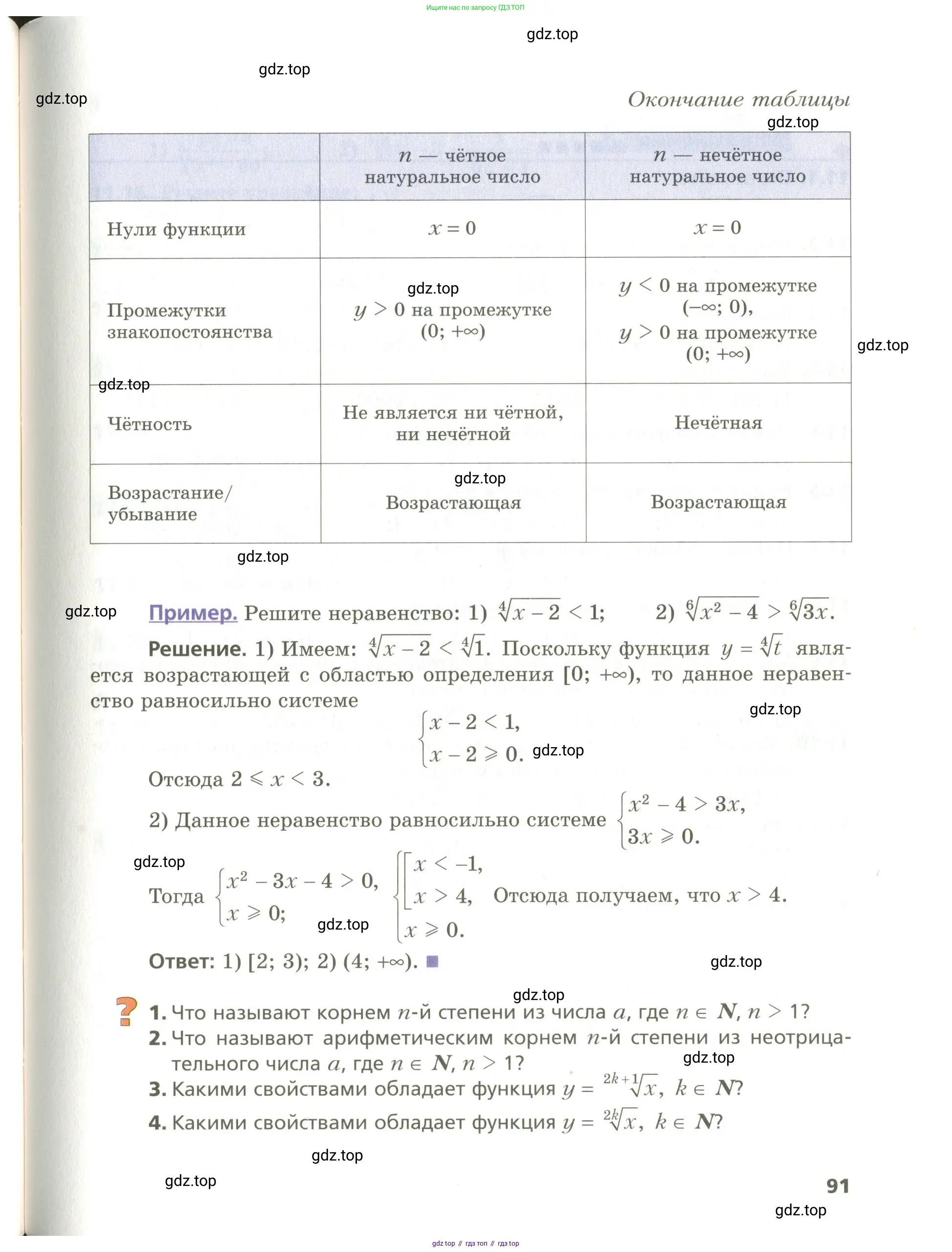 Алгебра, 10 класс Учебник, авторы: Мерзляк Аркадий Григорьевич, Номировский Дмитрий Анатольевич, Поляков Виталий Михайлович, издательство Вентана-граф, Москва, 2017, розового цвета, страница 91
