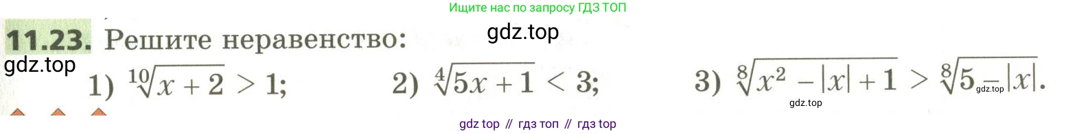 ГДЗ Алгебра, 10 класс Учебник, авторы: Мерзляк Аркадий Григорьевич, Номировский Дмитрий Анатольевич, Поляков Виталий Михайлович, издательство Вентана-граф, Москва, 2017, розового цвета, страница 93, номер 11.23, Условие