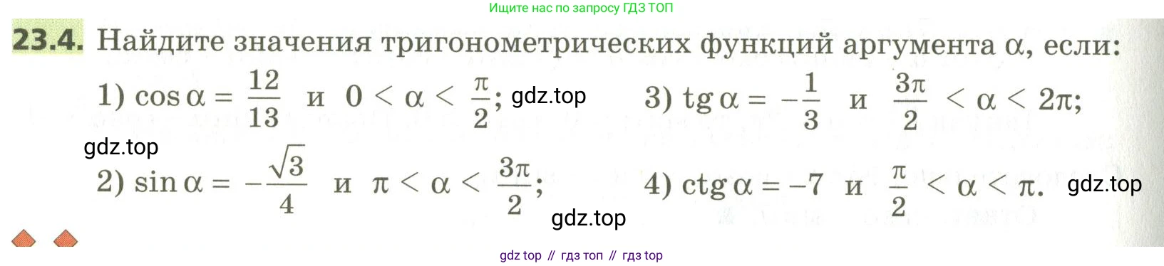 ГДЗ Алгебра, 10 класс Учебник, авторы: Мерзляк Аркадий Григорьевич, Номировский Дмитрий Анатольевич, Поляков Виталий Михайлович, издательство Вентана-граф, Москва, 2017, розового цвета, страница 172, номер 23.4, Условие