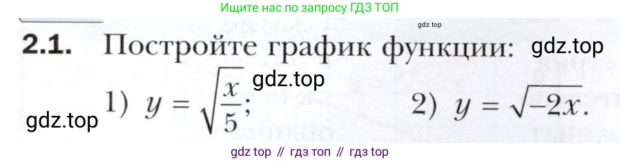 ГДЗ Алгебра, 10 класс Учебник, авторы: Мерзляк Аркадий Григорьевич, Номировский Дмитрий Анатольевич, Полонский Виталий Борисович, Якир Михаил Семёнович, издательство Просвещение, Москва, 2021, страница 20, номер 2.1, Условие