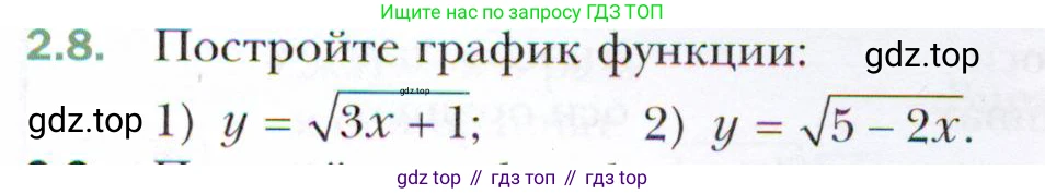 ГДЗ Алгебра, 10 класс Учебник, авторы: Мерзляк Аркадий Григорьевич, Номировский Дмитрий Анатольевич, Полонский Виталий Борисович, Якир Михаил Семёнович, издательство Просвещение, Москва, 2021, страница 20, номер 2.8, Условие