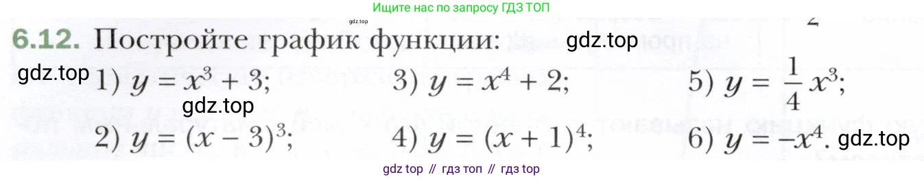 ГДЗ Алгебра, 10 класс Учебник, авторы: Мерзляк Аркадий Григорьевич, Номировский Дмитрий Анатольевич, Полонский Виталий Борисович, Якир Михаил Семёнович, издательство Просвещение, Москва, 2021, страница 54, номер 6.12, Условие