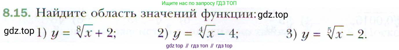 ГДЗ Алгебра, 10 класс Учебник, авторы: Мерзляк Аркадий Григорьевич, Номировский Дмитрий Анатольевич, Полонский Виталий Борисович, Якир Михаил Семёнович, издательство Просвещение, Москва, 2021, страница 68, номер 8.15, Условие