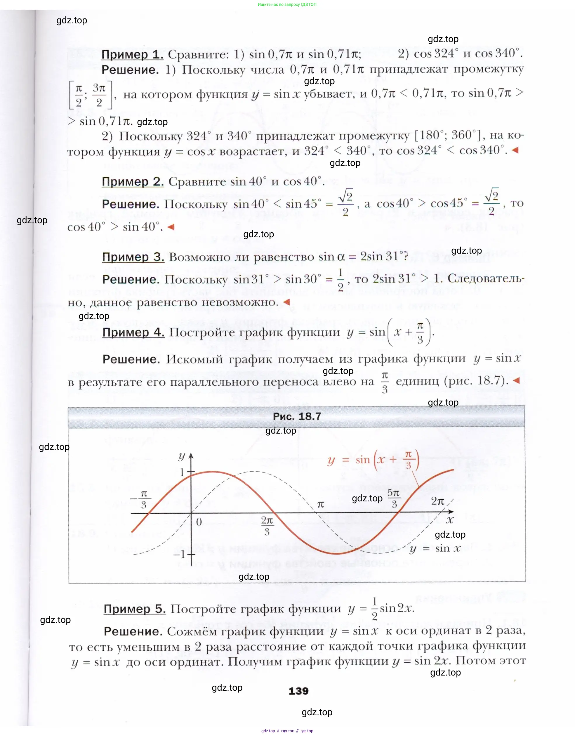 Алгебра, 10 класс Учебник, авторы: Мерзляк Аркадий Григорьевич, Номировский Дмитрий Анатольевич, Полонский Виталий Борисович, Якир Михаил Семёнович, издательство Просвещение, Москва, 2021, страница 139