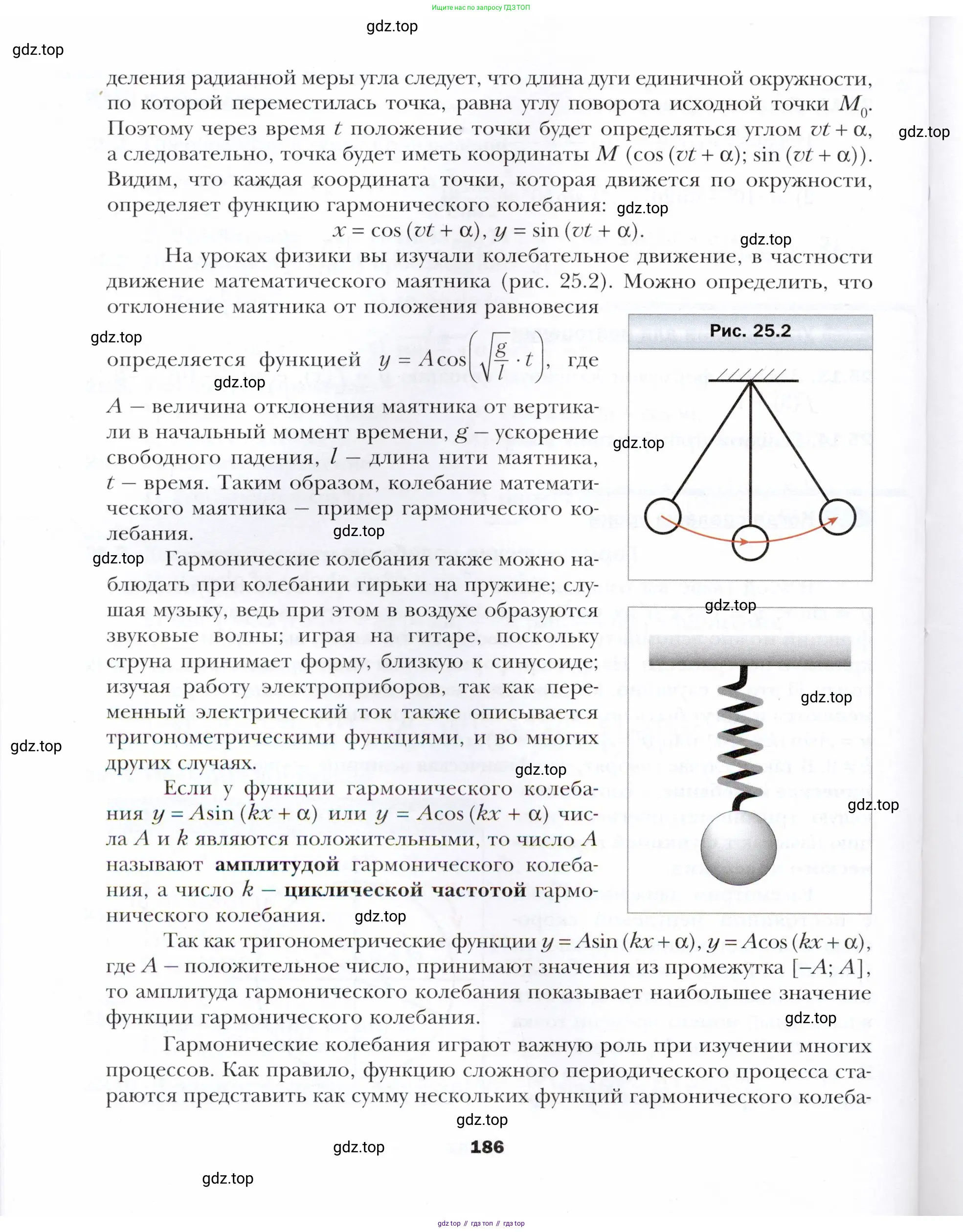 Алгебра, 10 класс Учебник, авторы: Мерзляк Аркадий Григорьевич, Номировский Дмитрий Анатольевич, Полонский Виталий Борисович, Якир Михаил Семёнович, издательство Просвещение, Москва, 2021, страница 186