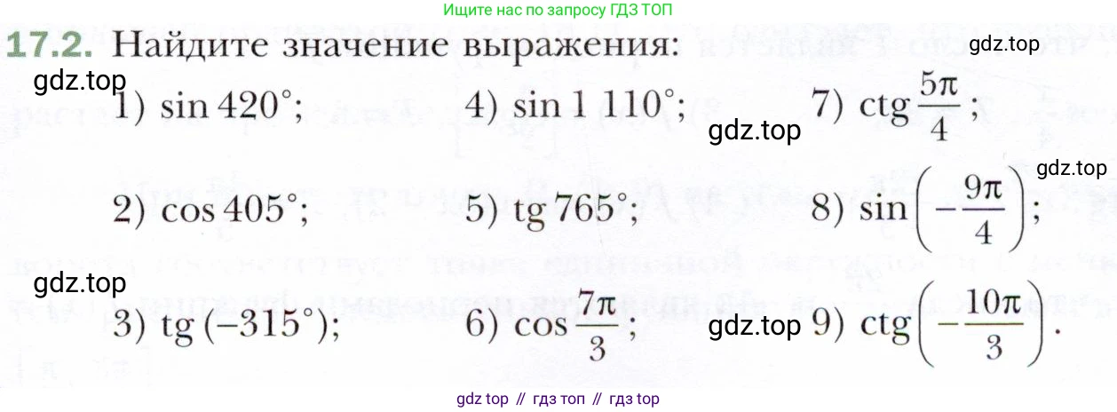 ГДЗ Алгебра, 10 класс Учебник, авторы: Мерзляк Аркадий Григорьевич, Номировский Дмитрий Анатольевич, Полонский Виталий Борисович, Якир Михаил Семёнович, издательство Просвещение, Москва, 2021, страница 133, номер 17.2, Условие