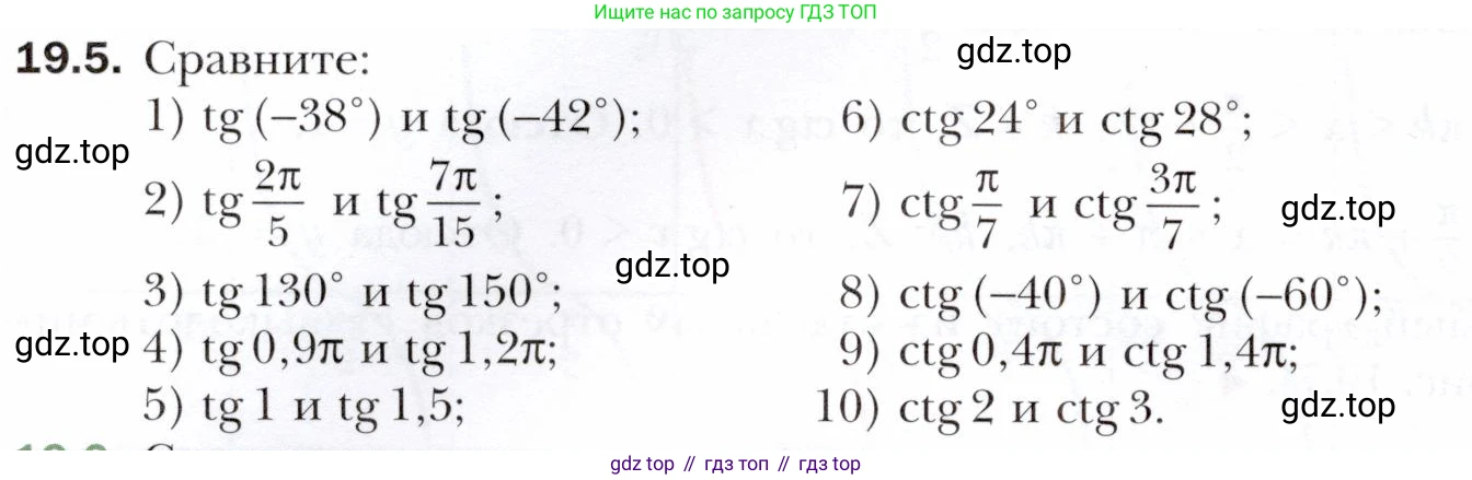 ГДЗ Алгебра, 10 класс Учебник, авторы: Мерзляк Аркадий Григорьевич, Номировский Дмитрий Анатольевич, Полонский Виталий Борисович, Якир Михаил Семёнович, издательство Просвещение, Москва, 2021, страница 148, номер 19.5, Условие