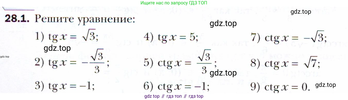 ГДЗ Алгебра, 10 класс Учебник, авторы: Мерзляк Аркадий Григорьевич, Номировский Дмитрий Анатольевич, Полонский Виталий Борисович, Якир Михаил Семёнович, издательство Просвещение, Москва, 2021, страница 204, номер 28.1, Условие