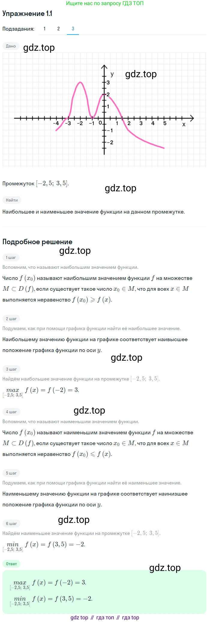 ГДЗ Алгебра, 10 класс Учебник, авторы: Мерзляк Аркадий Григорьевич, Номировский Дмитрий Анатольевич, Полонский Виталий Борисович, Якир Михаил Семёнович, издательство Просвещение, Москва, 2021, страница 9, номер 1.1, Решение 1 (продолжение 3)