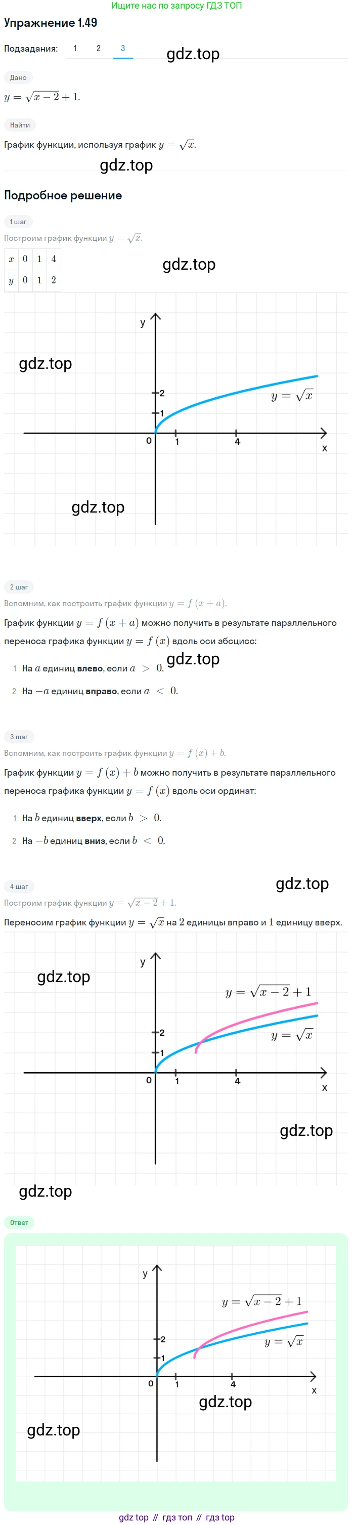 ГДЗ Алгебра, 10 класс Учебник, авторы: Мерзляк Аркадий Григорьевич, Номировский Дмитрий Анатольевич, Полонский Виталий Борисович, Якир Михаил Семёнович, издательство Просвещение, Москва, 2021, страница 15, номер 1.49, Решение 1 (продолжение 3)