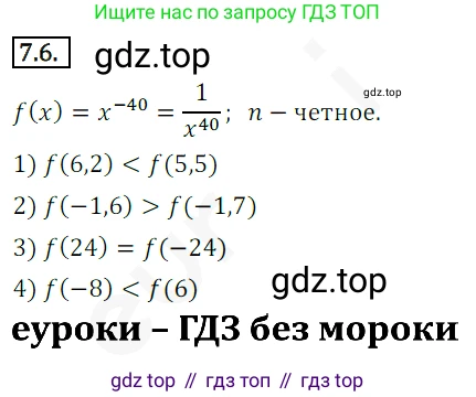 ГДЗ Алгебра, 10 класс Учебник, авторы: Мерзляк Аркадий Григорьевич, Номировский Дмитрий Анатольевич, Полонский Виталий Борисович, Якир Михаил Семёнович, издательство Просвещение, Москва, 2021, страница 60, номер 7.6, Решение 2