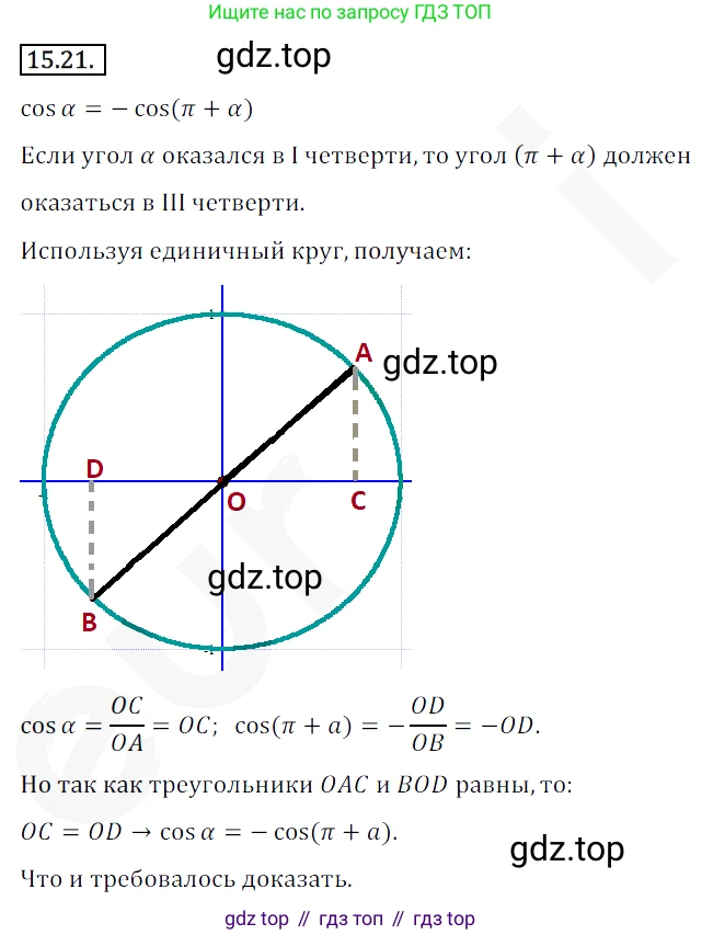 ГДЗ Алгебра, 10 класс Учебник, авторы: Мерзляк Аркадий Григорьевич, Номировский Дмитрий Анатольевич, Полонский Виталий Борисович, Якир Михаил Семёнович, издательство Просвещение, Москва, 2021, страница 124, номер 15.21, Решение 2