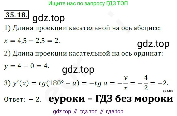 ГДЗ Алгебра, 10 класс Учебник, авторы: Мерзляк Аркадий Григорьевич, Номировский Дмитрий Анатольевич, Полонский Виталий Борисович, Якир Михаил Семёнович, издательство Просвещение, Москва, 2021, страница 260, номер 35.18, Решение 2