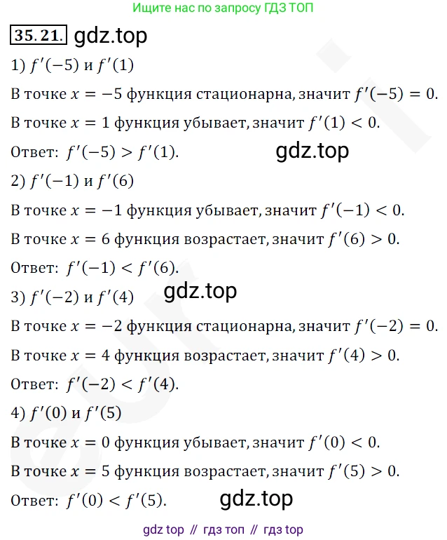 ГДЗ Алгебра, 10 класс Учебник, авторы: Мерзляк Аркадий Григорьевич, Номировский Дмитрий Анатольевич, Полонский Виталий Борисович, Якир Михаил Семёнович, издательство Просвещение, Москва, 2021, страница 260, номер 35.21, Решение 2
