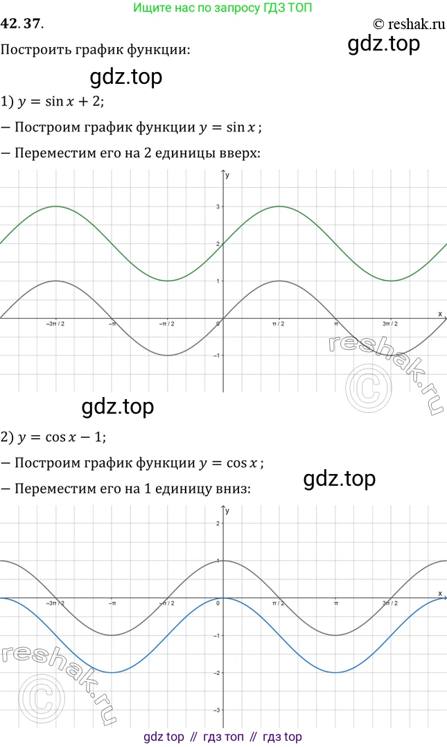 ГДЗ Алгебра, 10 класс Учебник, авторы: Мерзляк Аркадий Григорьевич, Номировский Дмитрий Анатольевич, Полонский Виталий Борисович, Якир Михаил Семёнович, издательство Просвещение, Москва, 2021, страница 322, номер 42.37, Решение 3