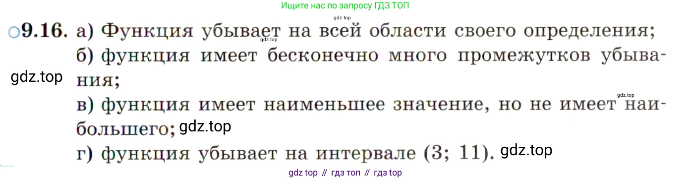 ГДЗ Алгебра, 10 класс Учебник, авторы: Мордкович Александр Григорьевич, Семенов Павел Владимирович, Денищева Лариса Олеговна, Звавич Леонид Исаакович, Корешкова Т А, Мишустина Татьяна Николаевна, Рязановский А Р, издательство Мнемозина, Москва, 2019, Часть 2, страница 69, номер 9.16, Условие