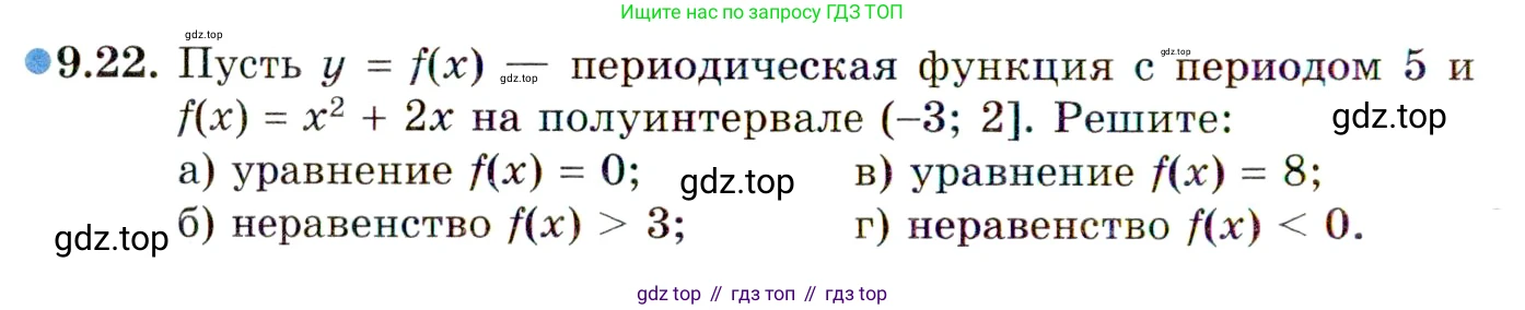 ГДЗ Алгебра, 10 класс Учебник, авторы: Мордкович Александр Григорьевич, Семенов Павел Владимирович, Денищева Лариса Олеговна, Звавич Леонид Исаакович, Корешкова Т А, Мишустина Татьяна Николаевна, Рязановский А Р, издательство Мнемозина, Москва, 2019, Часть 2, страница 70, номер 9.22, Условие