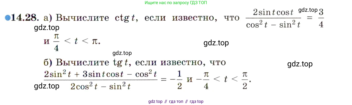 ГДЗ Алгебра, 10 класс Учебник, авторы: Мордкович Александр Григорьевич, Семенов Павел Владимирович, Денищева Лариса Олеговна, Звавич Леонид Исаакович, Корешкова Т А, Мишустина Татьяна Николаевна, Рязановский А Р, издательство Мнемозина, Москва, 2019, Часть 2, страница 97, номер 14.28, Условие