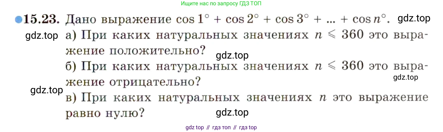 ГДЗ Алгебра, 10 класс Учебник, авторы: Мордкович Александр Григорьевич, Семенов Павел Владимирович, Денищева Лариса Олеговна, Звавич Леонид Исаакович, Корешкова Т А, Мишустина Татьяна Николаевна, Рязановский А Р, издательство Мнемозина, Москва, 2019, Часть 2, страница 101, номер 15.23, Условие