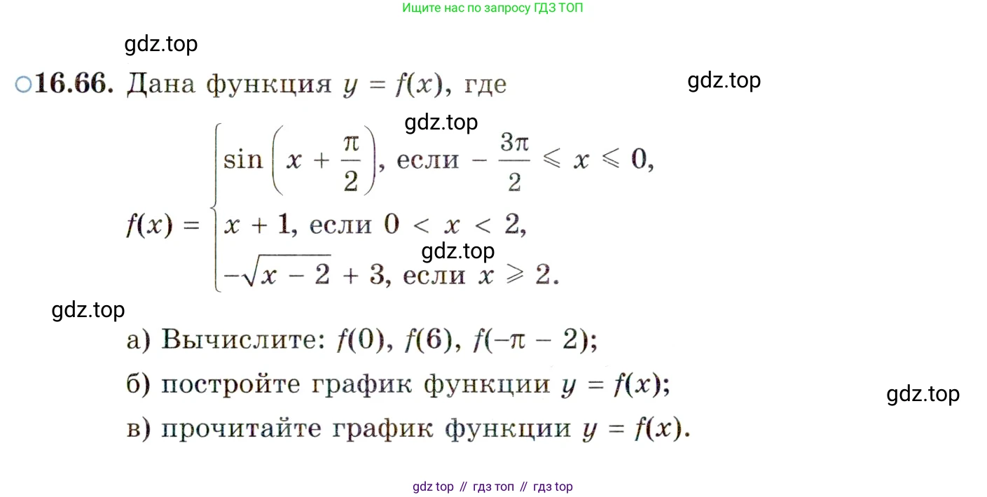ГДЗ Алгебра, 10 класс Учебник, авторы: Мордкович Александр Григорьевич, Семенов Павел Владимирович, Денищева Лариса Олеговна, Звавич Леонид Исаакович, Корешкова Т А, Мишустина Татьяна Николаевна, Рязановский А Р, издательство Мнемозина, Москва, 2019, Часть 2, страница 110, номер 16.66, Условие