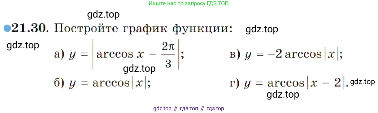 ГДЗ Алгебра, 10 класс Учебник, авторы: Мордкович Александр Григорьевич, Семенов Павел Владимирович, Денищева Лариса Олеговна, Звавич Леонид Исаакович, Корешкова Т А, Мишустина Татьяна Николаевна, Рязановский А Р, издательство Мнемозина, Москва, 2019, Часть 2, страница 130, номер 21.30, Условие