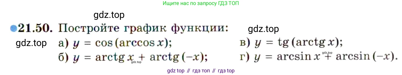ГДЗ Алгебра, 10 класс Учебник, авторы: Мордкович Александр Григорьевич, Семенов Павел Владимирович, Денищева Лариса Олеговна, Звавич Леонид Исаакович, Корешкова Т А, Мишустина Татьяна Николаевна, Рязановский А Р, издательство Мнемозина, Москва, 2019, Часть 2, страница 133, номер 21.50, Условие