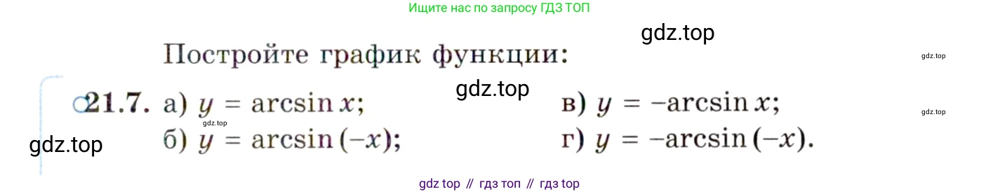ГДЗ Алгебра, 10 класс Учебник, авторы: Мордкович Александр Григорьевич, Семенов Павел Владимирович, Денищева Лариса Олеговна, Звавич Леонид Исаакович, Корешкова Т А, Мишустина Татьяна Николаевна, Рязановский А Р, издательство Мнемозина, Москва, 2019, Часть 2, страница 127, номер 21.7, Условие