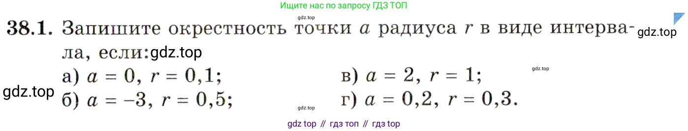 ГДЗ Алгебра, 10 класс Учебник, авторы: Мордкович Александр Григорьевич, Семенов Павел Владимирович, Денищева Лариса Олеговна, Звавич Леонид Исаакович, Корешкова Т А, Мишустина Татьяна Николаевна, Рязановский А Р, издательство Мнемозина, Москва, 2019, Часть 2, страница 219, номер 38.1, Условие