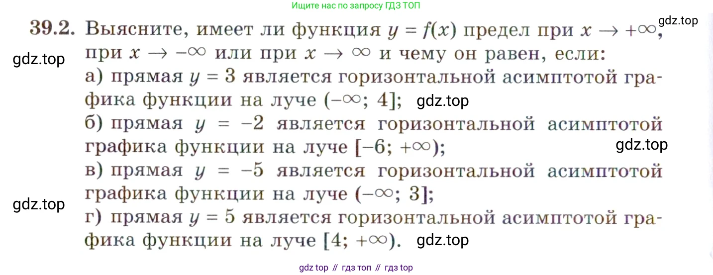 ГДЗ Алгебра, 10 класс Учебник, авторы: Мордкович Александр Григорьевич, Семенов Павел Владимирович, Денищева Лариса Олеговна, Звавич Леонид Исаакович, Корешкова Т А, Мишустина Татьяна Николаевна, Рязановский А Р, издательство Мнемозина, Москва, 2019, Часть 2, страница 224, номер 39.2, Условие
