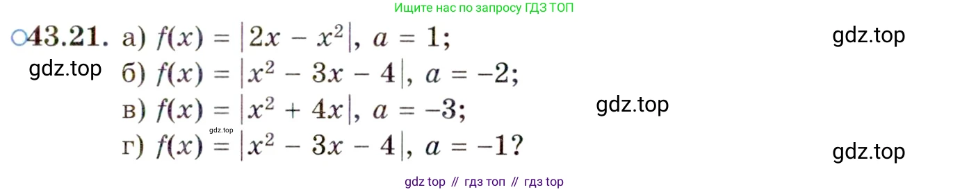 ГДЗ Алгебра, 10 класс Учебник, авторы: Мордкович Александр Григорьевич, Семенов Павел Владимирович, Денищева Лариса Олеговна, Звавич Леонид Исаакович, Корешкова Т А, Мишустина Татьяна Николаевна, Рязановский А Р, издательство Мнемозина, Москва, 2019, Часть 2, страница 255, номер 43.21, Условие