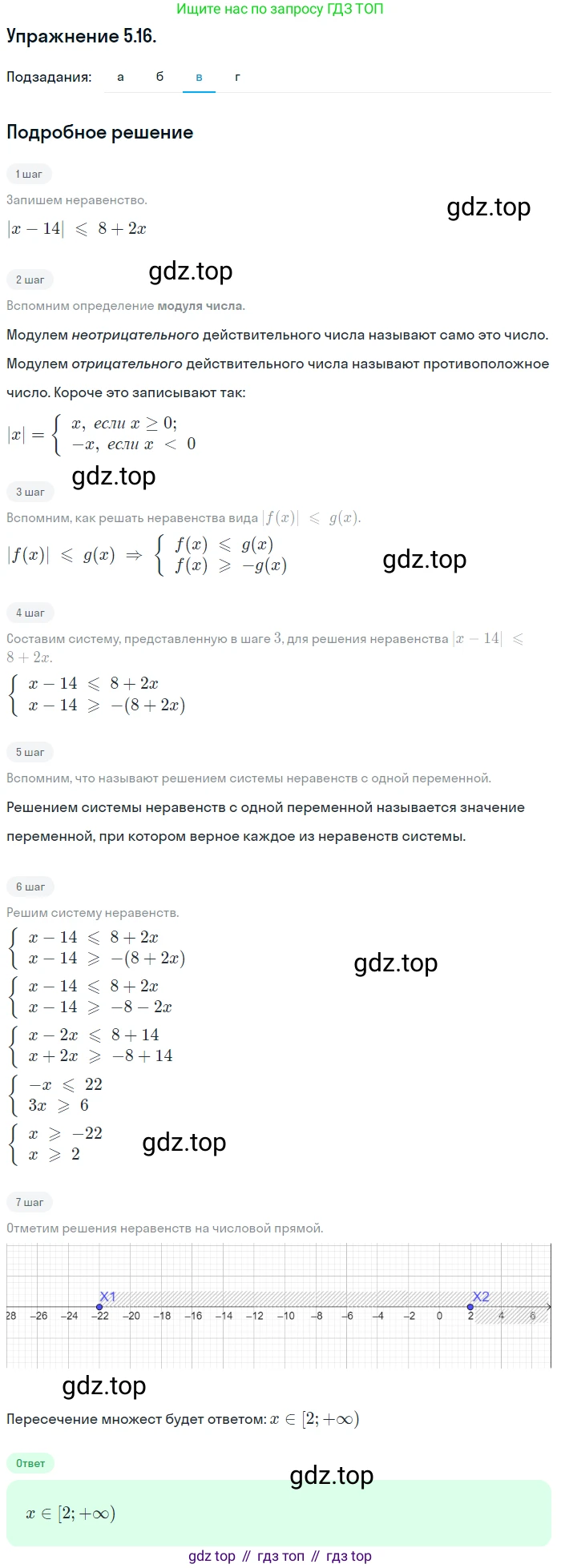 ГДЗ Алгебра, 10 класс Учебник, авторы: Мордкович Александр Григорьевич, Семенов Павел Владимирович, Денищева Лариса Олеговна, Звавич Леонид Исаакович, Корешкова Т А, Мишустина Татьяна Николаевна, Рязановский А Р, издательство Мнемозина, Москва, 2019, Часть 2, страница 37, номер 5.16, Решение 1 (продолжение 2)