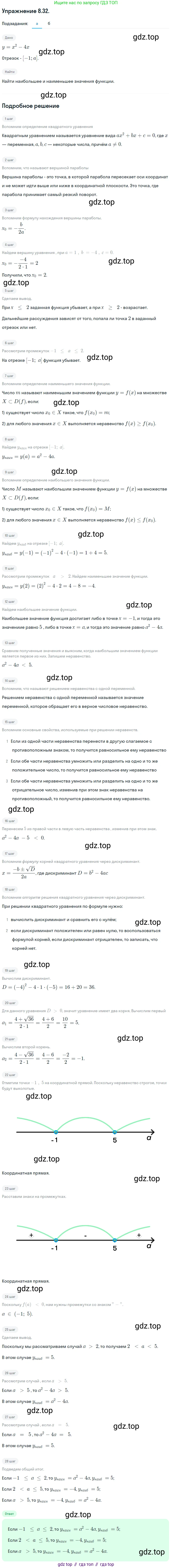 ГДЗ Алгебра, 10 класс Учебник, авторы: Мордкович Александр Григорьевич, Семенов Павел Владимирович, Денищева Лариса Олеговна, Звавич Леонид Исаакович, Корешкова Т А, Мишустина Татьяна Николаевна, Рязановский А Р, издательство Мнемозина, Москва, 2019, Часть 2, страница 61, номер 8.32, Решение 1