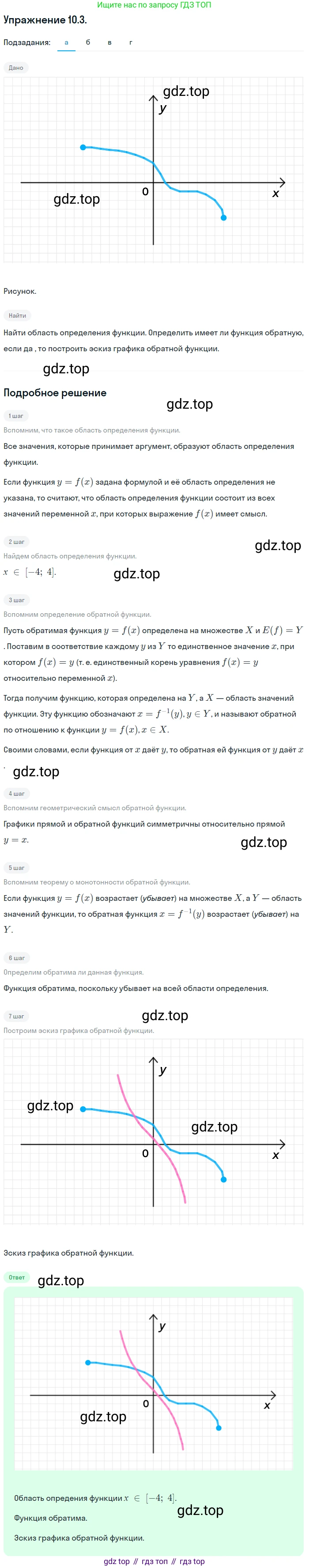ГДЗ Алгебра, 10 класс Учебник, авторы: Мордкович Александр Григорьевич, Семенов Павел Владимирович, Денищева Лариса Олеговна, Звавич Леонид Исаакович, Корешкова Т А, Мишустина Татьяна Николаевна, Рязановский А Р, издательство Мнемозина, Москва, 2019, Часть 2, страница 73, номер 10.3, Решение 1