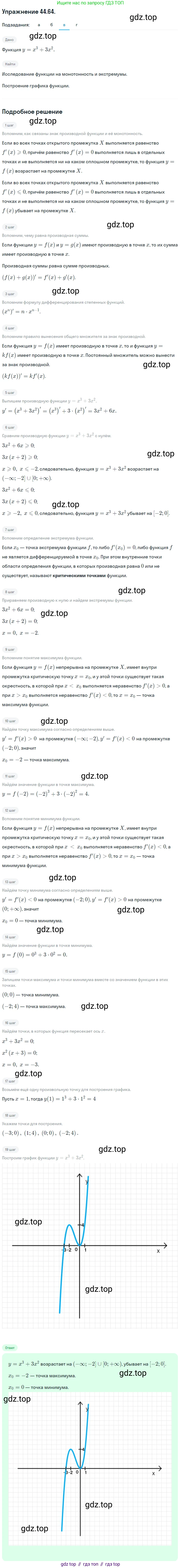 ГДЗ Алгебра, 10 класс Учебник, авторы: Мордкович Александр Григорьевич, Семенов Павел Владимирович, Денищева Лариса Олеговна, Звавич Леонид Исаакович, Корешкова Т А, Мишустина Татьяна Николаевна, Рязановский А Р, издательство Мнемозина, Москва, 2019, Часть 2, страница 276, номер 44.64, Решение 1 (продолжение 3)