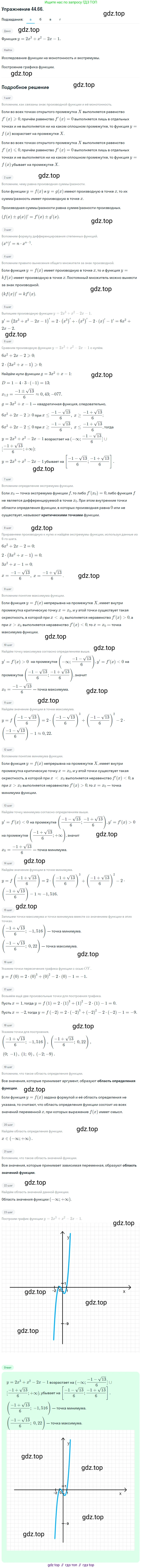 ГДЗ Алгебра, 10 класс Учебник, авторы: Мордкович Александр Григорьевич, Семенов Павел Владимирович, Денищева Лариса Олеговна, Звавич Леонид Исаакович, Корешкова Т А, Мишустина Татьяна Николаевна, Рязановский А Р, издательство Мнемозина, Москва, 2019, Часть 2, страница 276, номер 44.66, Решение 1
