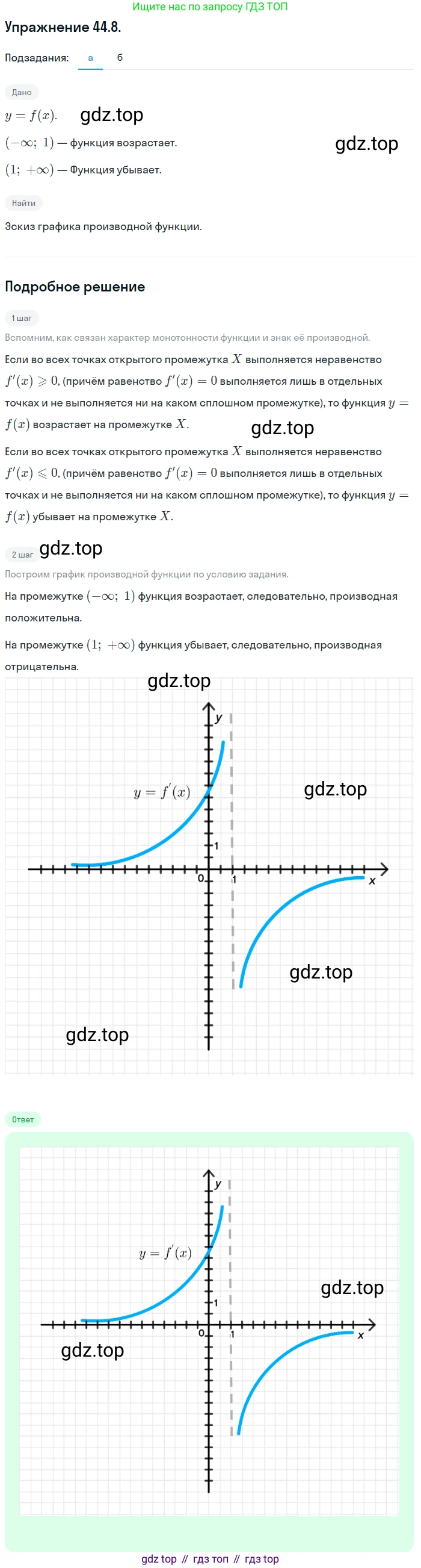 ГДЗ Алгебра, 10 класс Учебник, авторы: Мордкович Александр Григорьевич, Семенов Павел Владимирович, Денищева Лариса Олеговна, Звавич Леонид Исаакович, Корешкова Т А, Мишустина Татьяна Николаевна, Рязановский А Р, издательство Мнемозина, Москва, 2019, Часть 2, страница 267, номер 44.8, Решение 1
