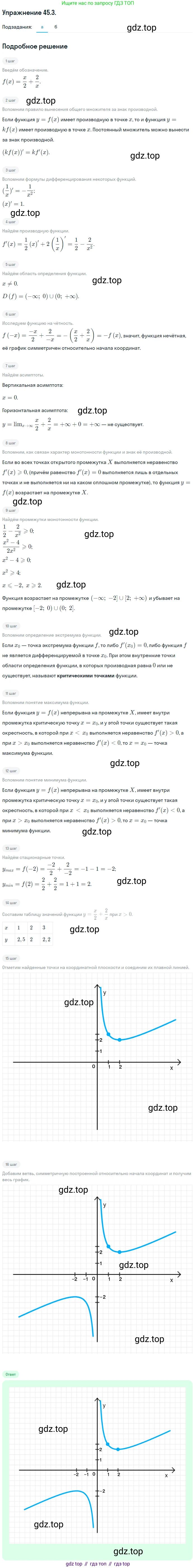 ГДЗ Алгебра, 10 класс Учебник, авторы: Мордкович Александр Григорьевич, Семенов Павел Владимирович, Денищева Лариса Олеговна, Звавич Леонид Исаакович, Корешкова Т А, Мишустина Татьяна Николаевна, Рязановский А Р, издательство Мнемозина, Москва, 2019, Часть 2, страница 278, номер 45.3, Решение 1