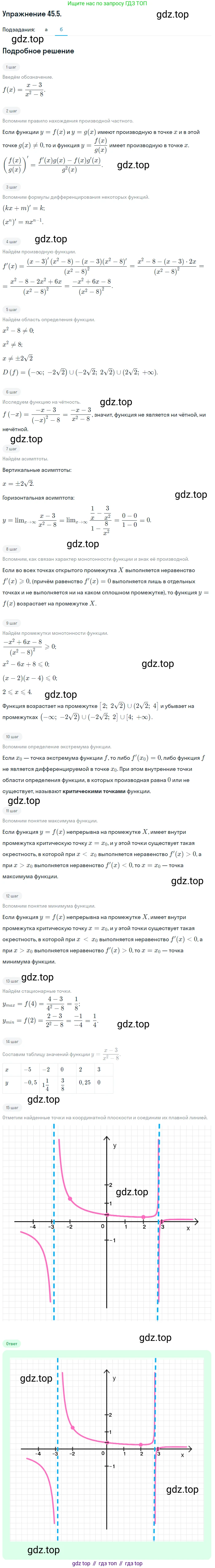 ГДЗ Алгебра, 10 класс Учебник, авторы: Мордкович Александр Григорьевич, Семенов Павел Владимирович, Денищева Лариса Олеговна, Звавич Леонид Исаакович, Корешкова Т А, Мишустина Татьяна Николаевна, Рязановский А Р, издательство Мнемозина, Москва, 2019, Часть 2, страница 278, номер 45.5, Решение 1 (продолжение 2)
