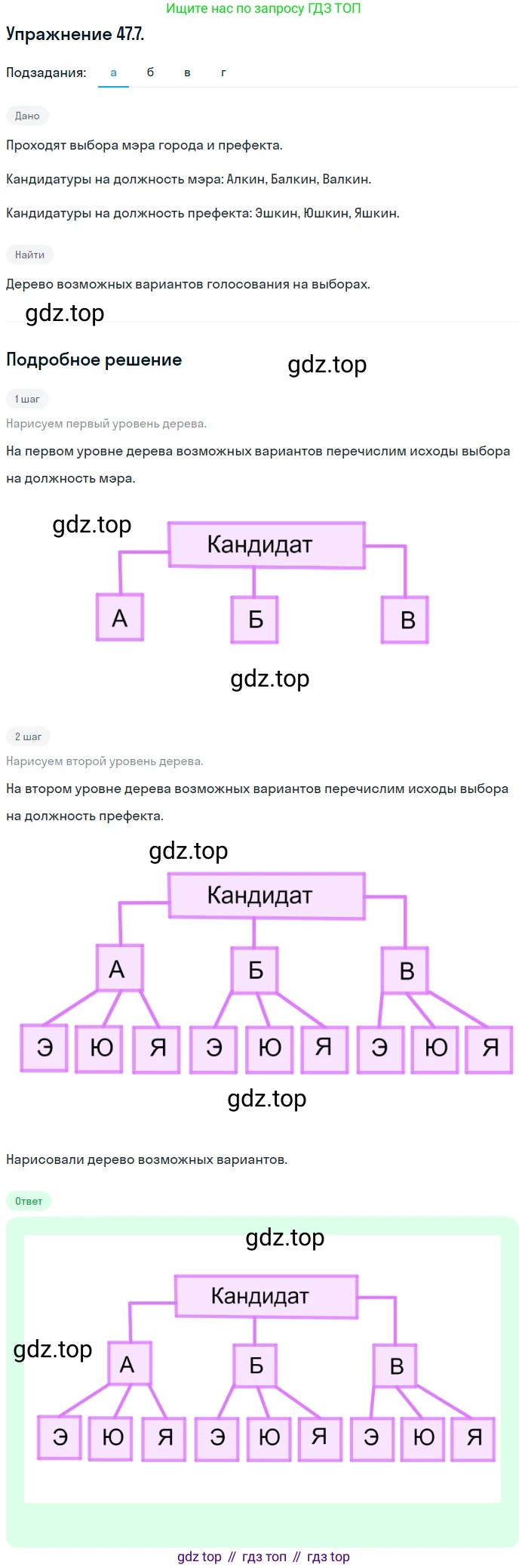 ГДЗ Алгебра, 10 класс Учебник, авторы: Мордкович Александр Григорьевич, Семенов Павел Владимирович, Денищева Лариса Олеговна, Звавич Леонид Исаакович, Корешкова Т А, Мишустина Татьяна Николаевна, Рязановский А Р, издательство Мнемозина, Москва, 2019, Часть 2, страница 288, номер 47.7, Решение 1